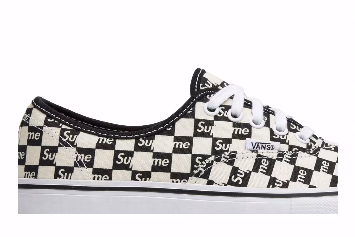 Vans Supreme x Authentic Pro Checkered Black, view 3
