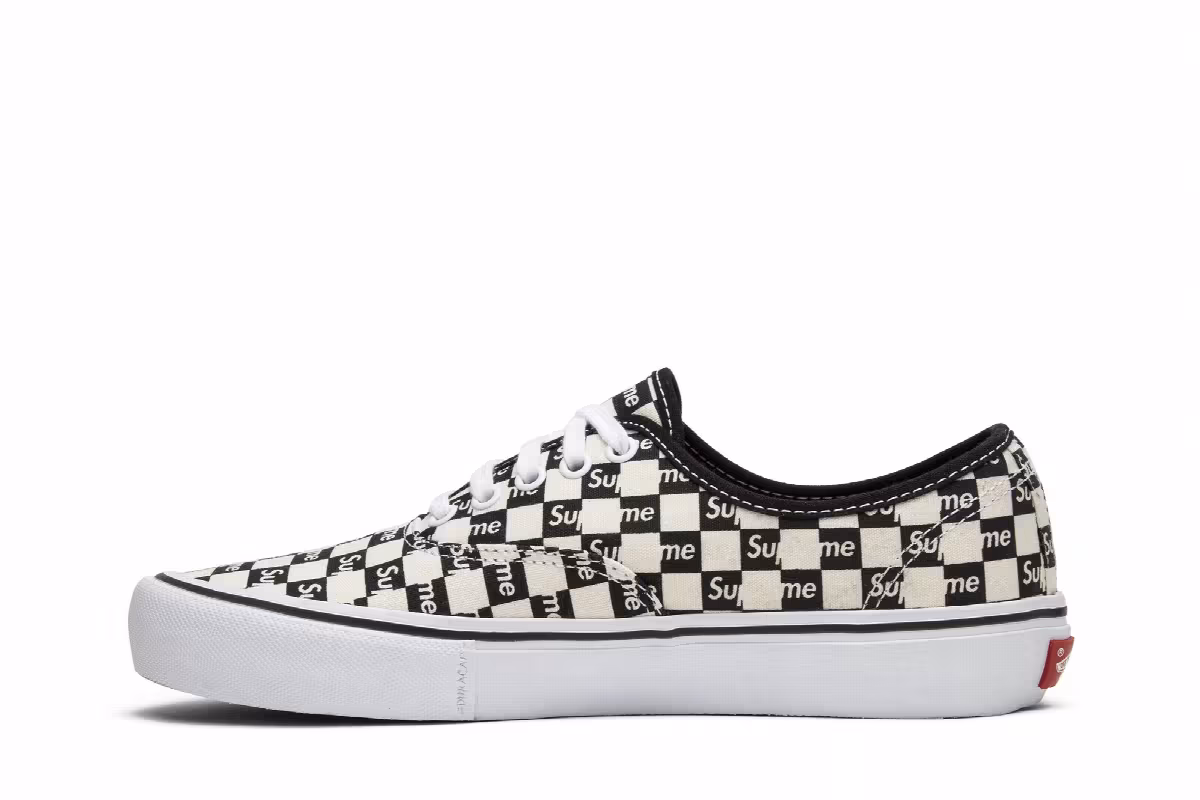 Vans Supreme x Authentic Pro Checkered Black, view 4
