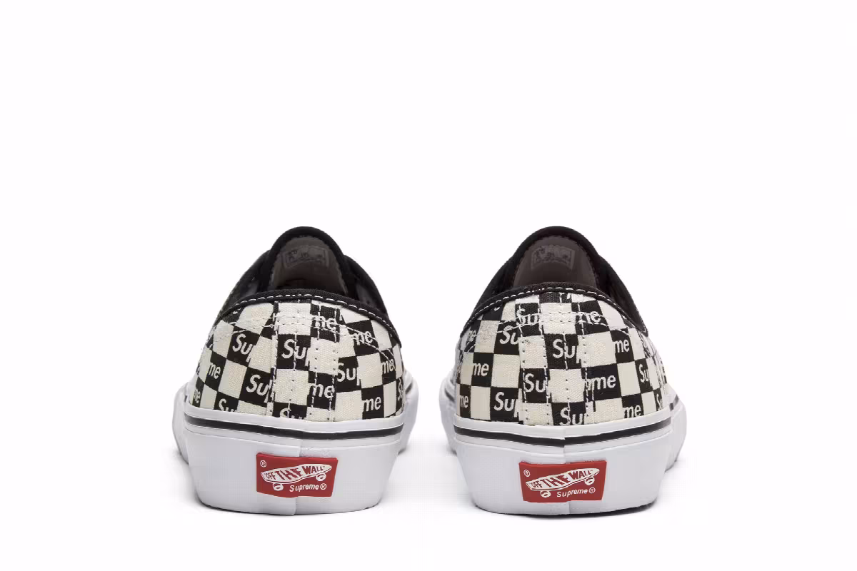 Vans Supreme x Authentic Pro Checkered Black, view 7