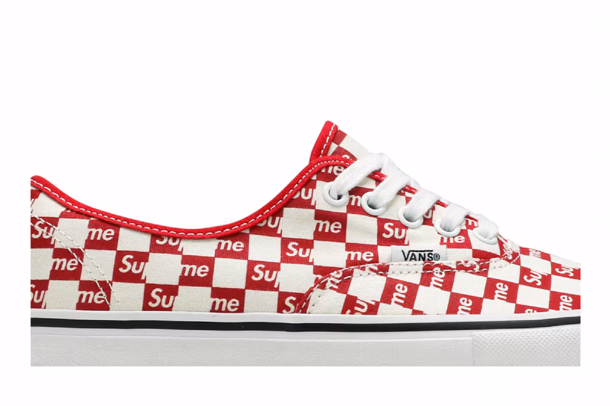 Supreme x Vans Authentic Pro Checkered Red, view 3