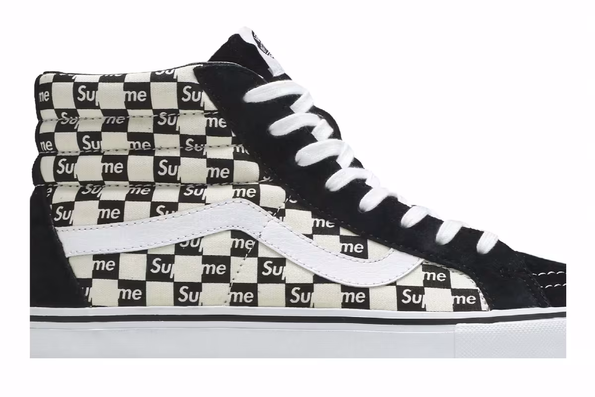 Supreme x Vans Sk8-Hi Pro Checkered Black, view 3