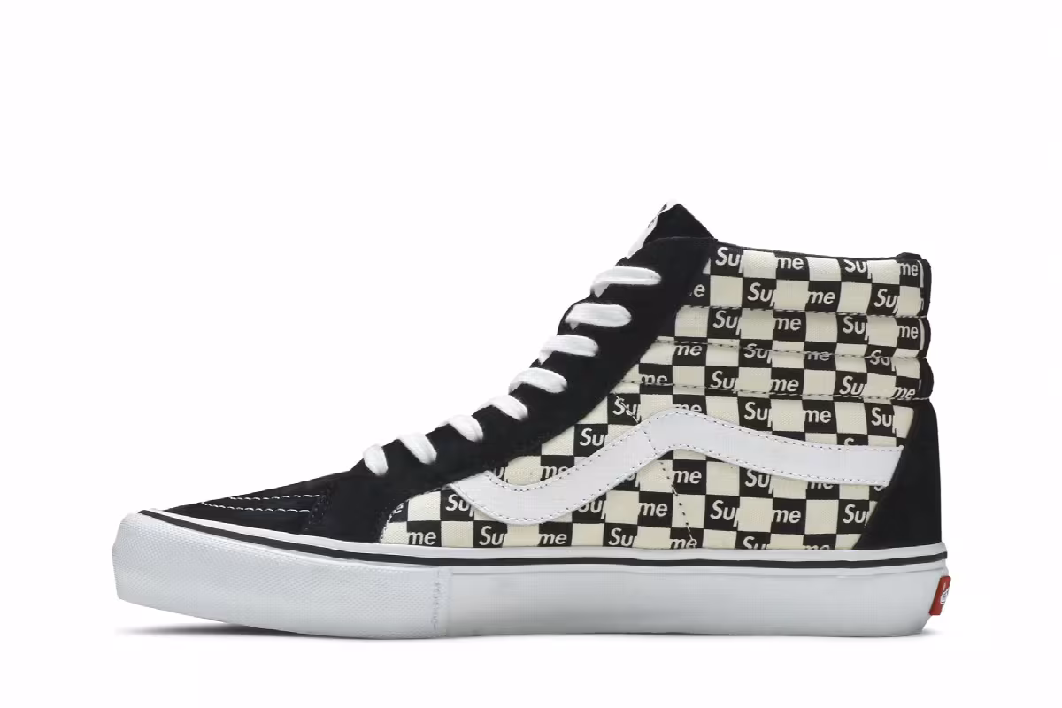 Supreme x Vans Sk8-Hi Pro Checkered Black, view 4