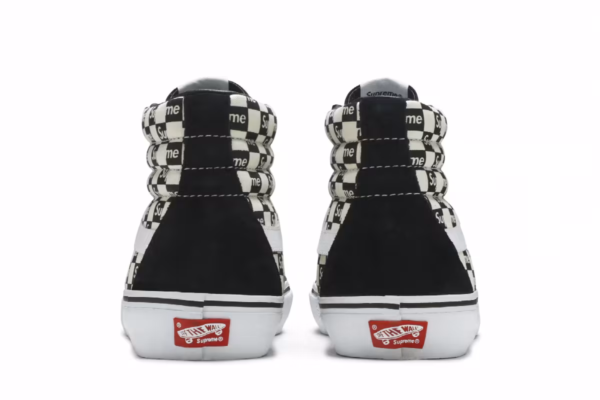 Supreme x Vans Sk8-Hi Pro Checkered Black, view 7