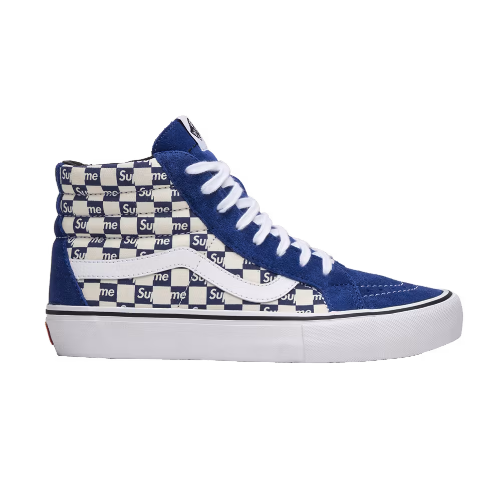 Supreme x Vans Sk8-Hi Pro Checkered Blue