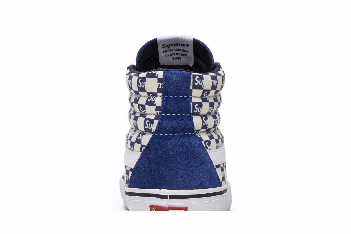 Supreme x Vans Sk8-Hi Pro Checkered Blue, view 8