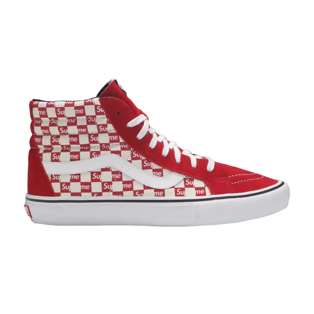 Supreme x Vans Sk8-Hi Pro Checkered Red