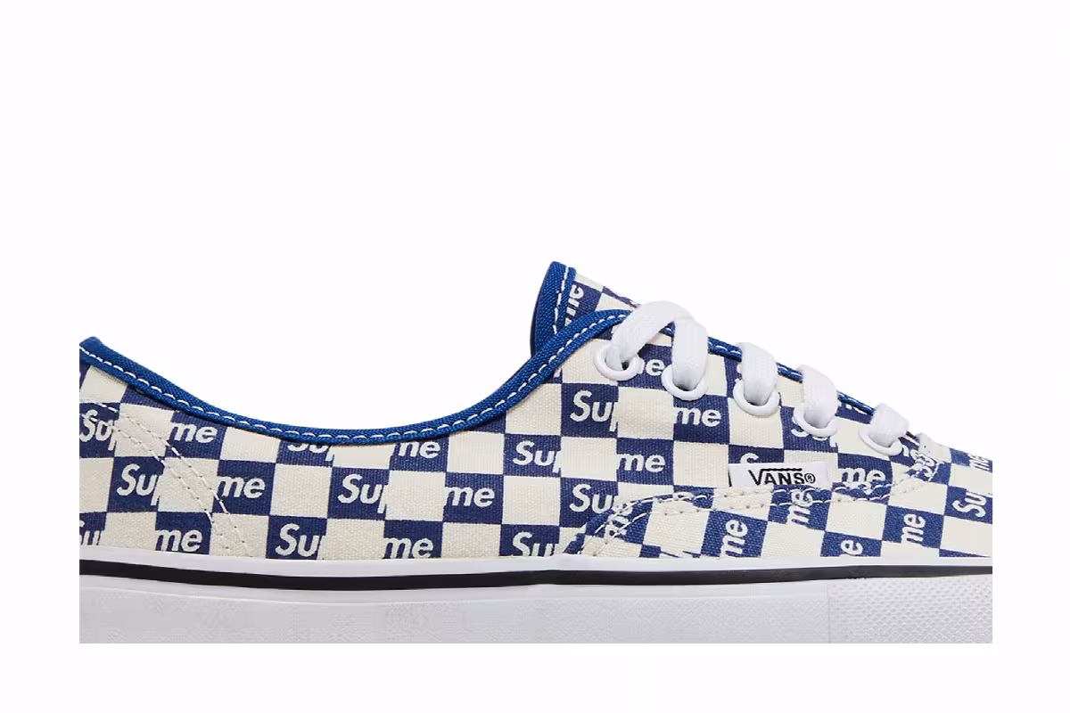 Supreme x Vans Authentic Pro Checkered Blue, view 3