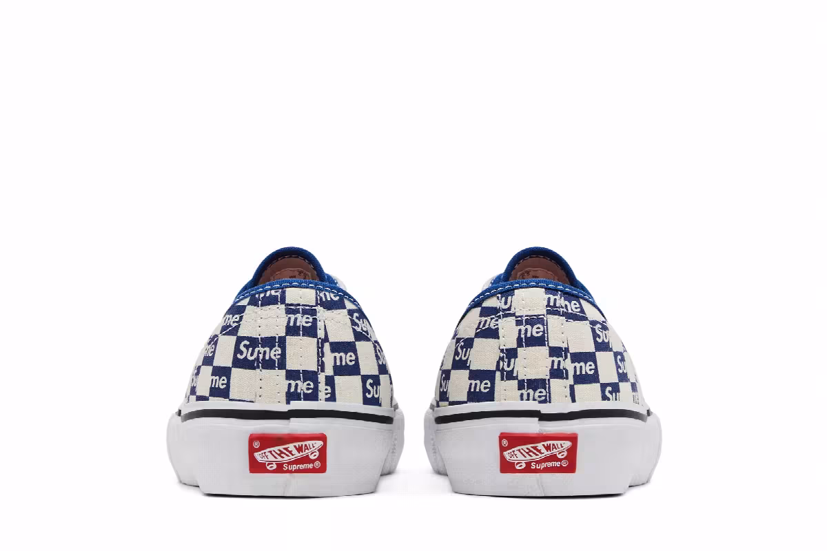 Supreme x Vans Authentic Pro Checkered Blue, view 7