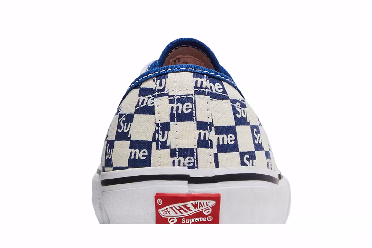Supreme x Vans Authentic Pro Checkered Blue, view 8