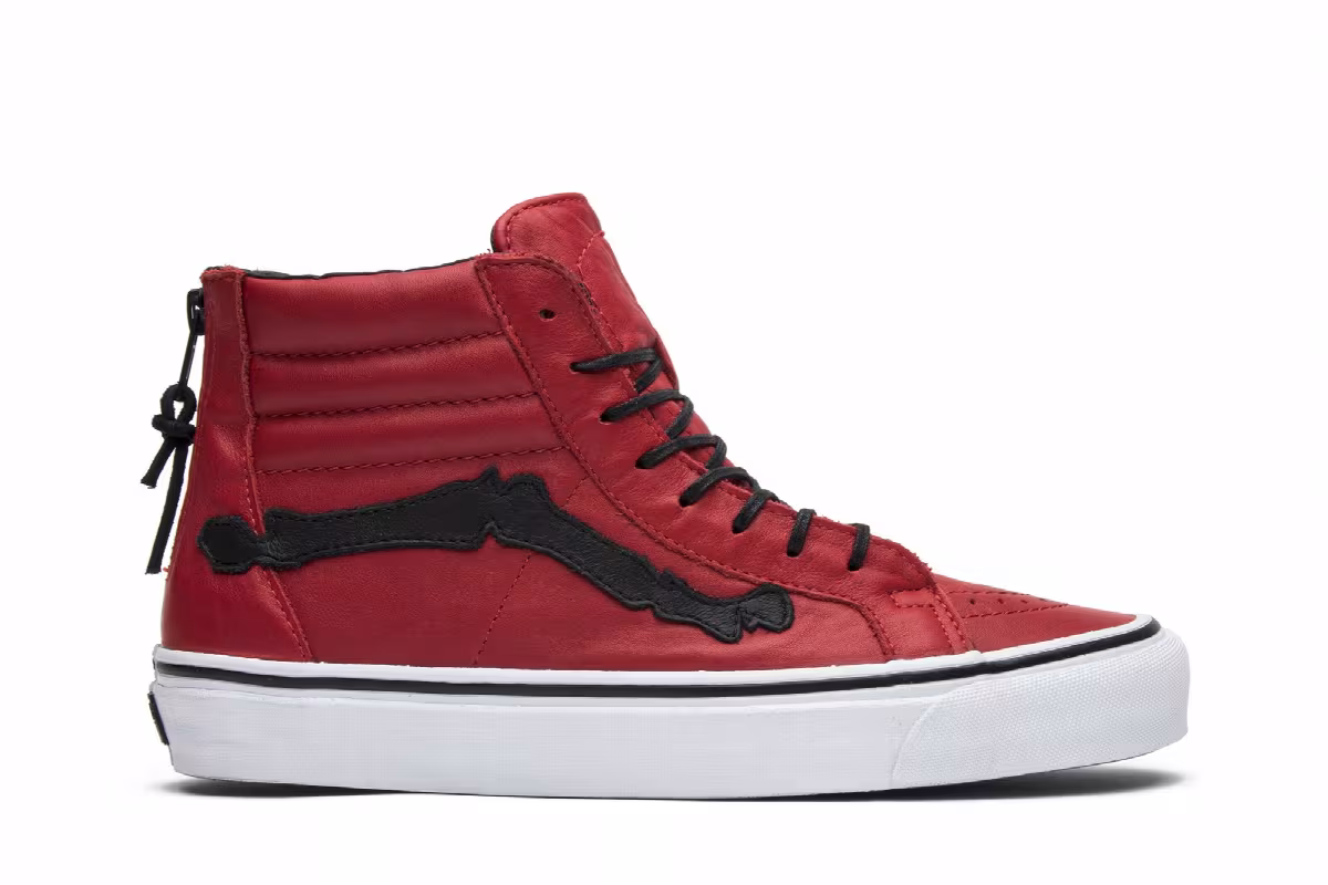Blends x Vans Vault Sk8-Hi Zip LX Bones - Chili Pepper, view 2