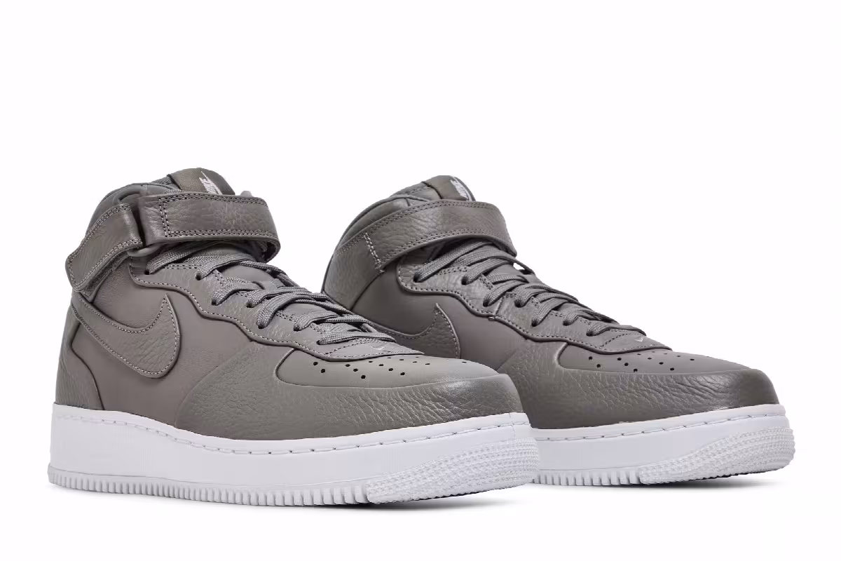 NikeLab Air Force 1 Mid Light Charcoal, view 9