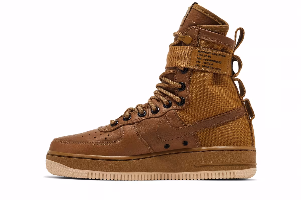 Nike Women's SF Air Force 1 High Golden Beige, view 4