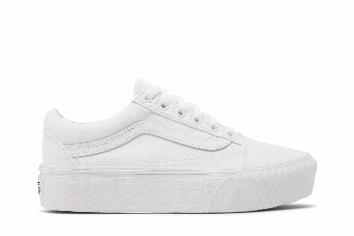 Vans Old Skool Platform True White, view 2