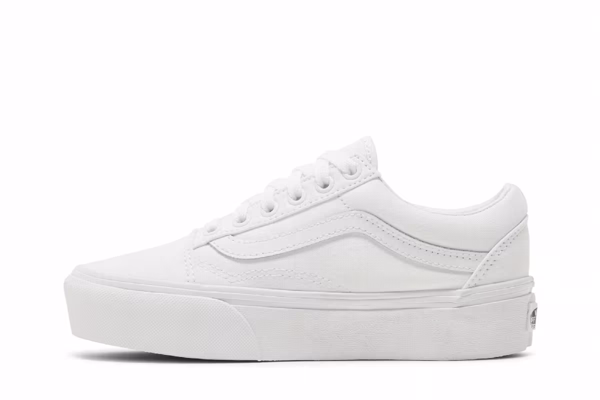 Vans Old Skool Platform True White, view 4