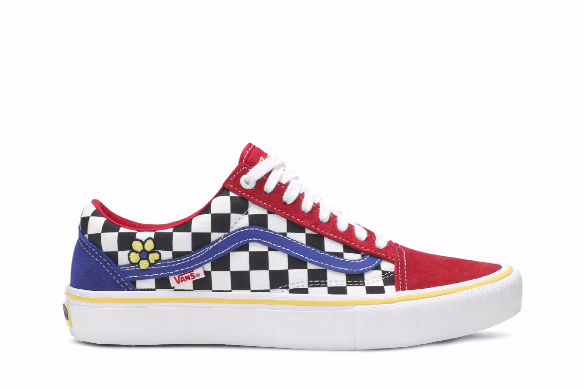 Brighton Zeuner x Vans Old Skool Pro Red Checker Blue, view 2