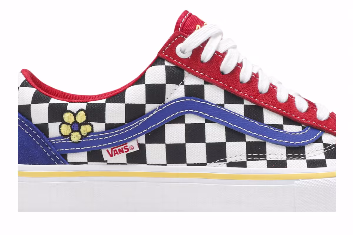 Brighton Zeuner x Vans Old Skool Pro Red Checker Blue, view 3