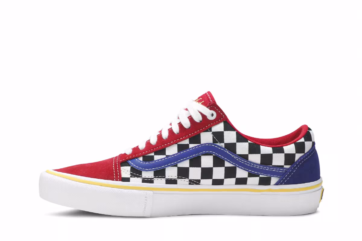 Brighton Zeuner x Vans Old Skool Pro Red Checker Blue, view 4