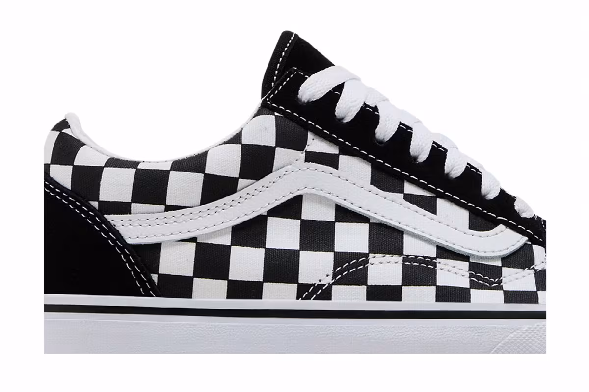 Vans Old Skool Platform Black White Checkerboard, view 3