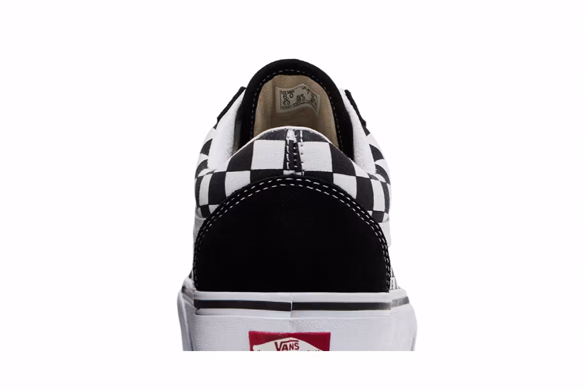 Vans Old Skool Platform Black White Checkerboard, view 8