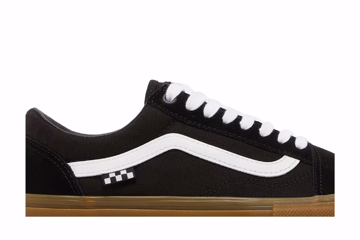 Vans Skate Old Skool Checkerboard - Black Gum, view 3