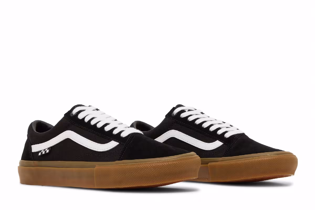 Vans Skate Old Skool Checkerboard - Black Gum, view 9
