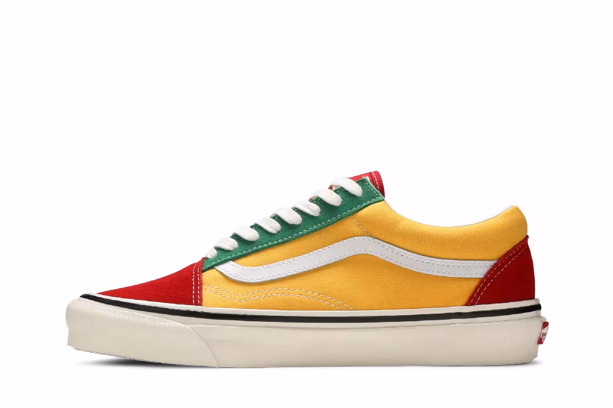 Vans Old Skool 36 DX Red Emerald Yellow, view 4