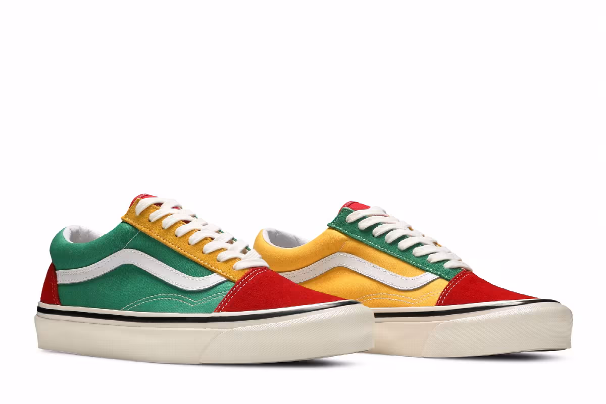 Vans Old Skool 36 DX Red Emerald Yellow, view 9