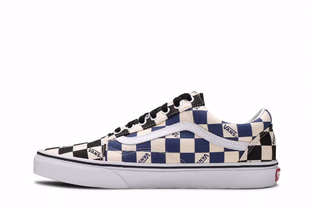 Vans Old Skool Big Check Black Navy, view 4