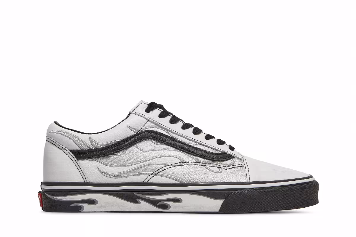 A$ap Rocky x Vans Old Skool Worldwide Pack - White Flames, view 2