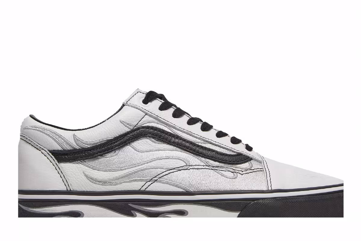 A$ap Rocky x Vans Old Skool Worldwide Pack - White Flames, view 3