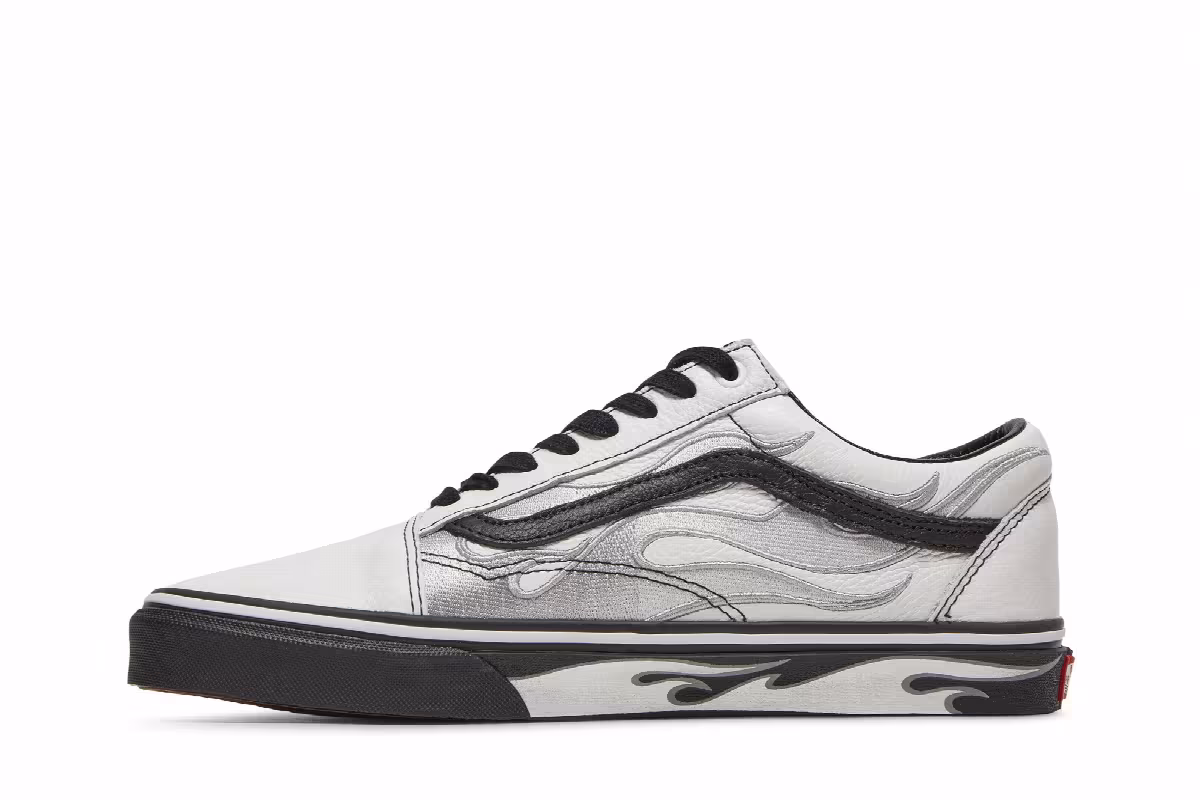 A$ap Rocky x Vans Old Skool Worldwide Pack - White Flames, view 4