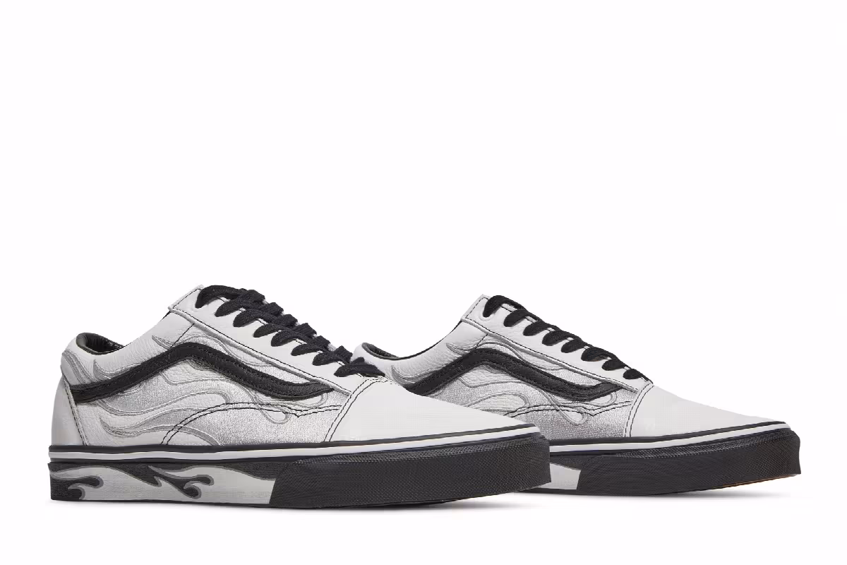 A$ap Rocky x Vans Old Skool Worldwide Pack - White Flames, view 9