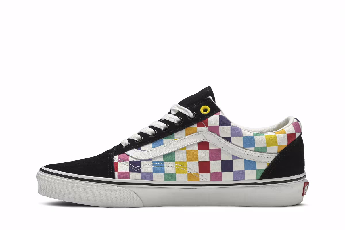 Vans Old Skool Rainbow Checkerboard, view 4