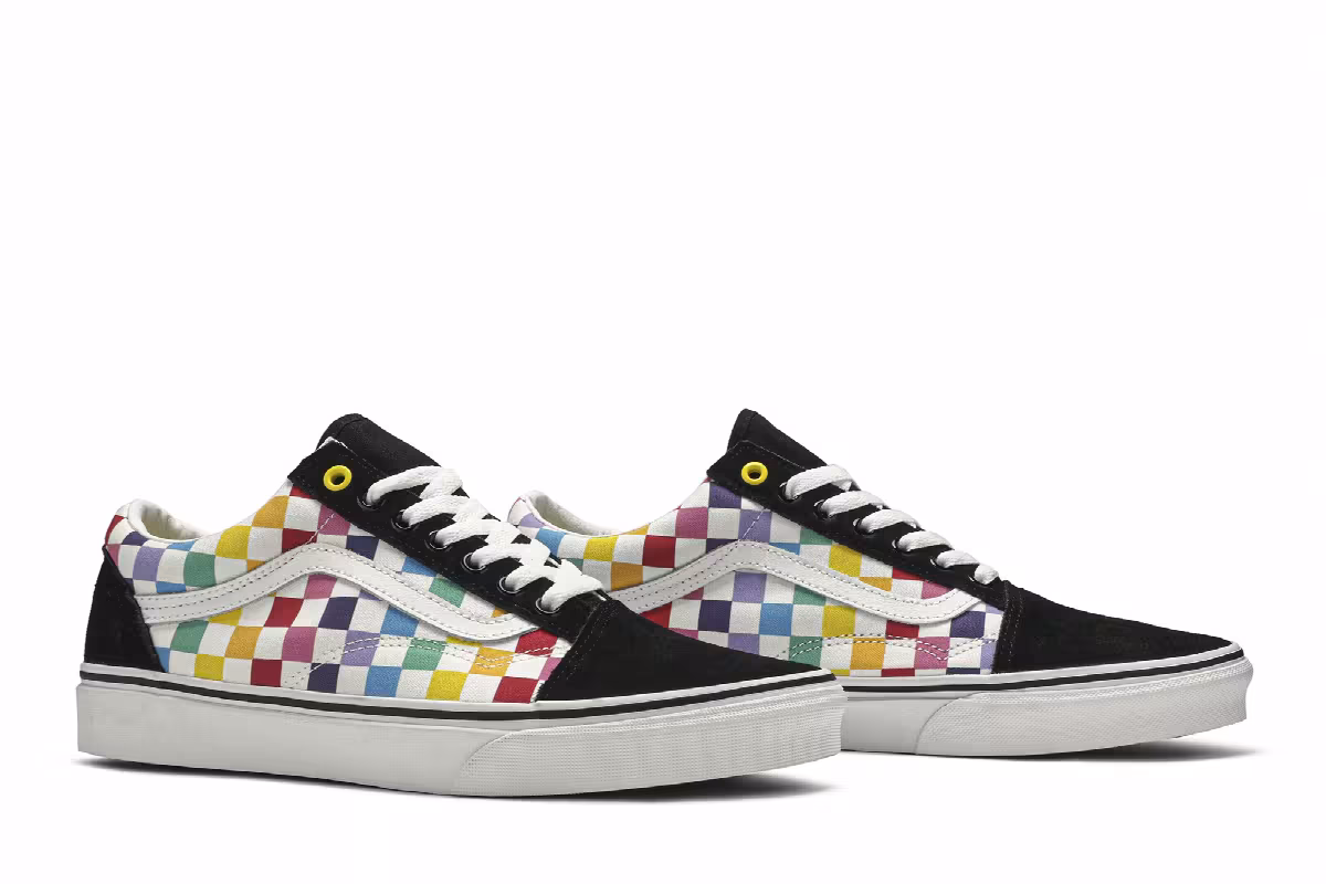 Vans Old Skool Rainbow Checkerboard, view 9