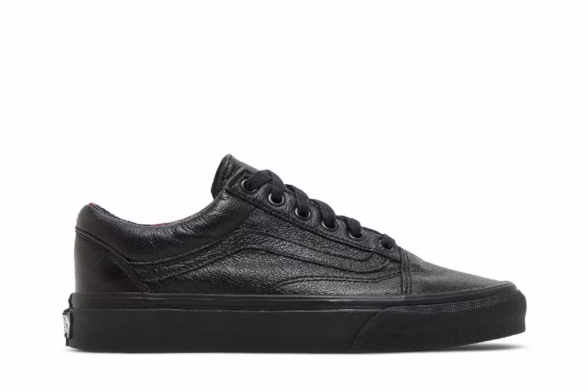 Vans Old Skool Leather Black Plaid, view 2