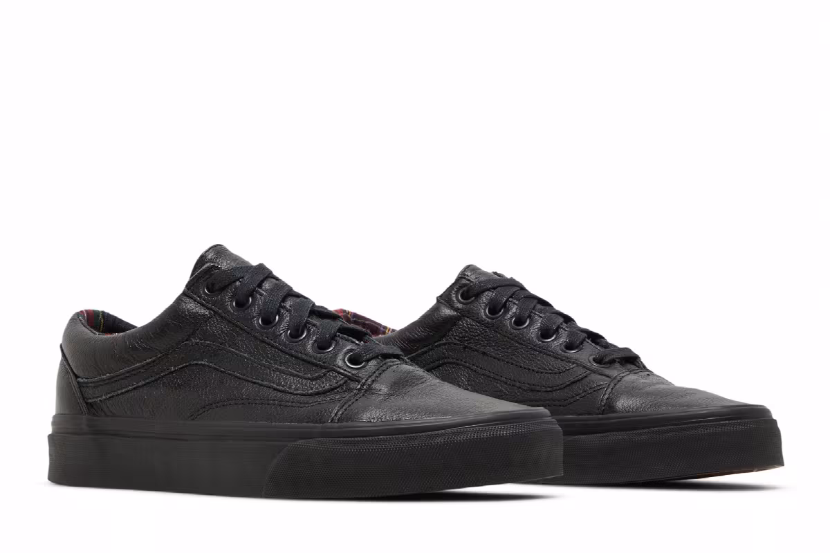 Vans Old Skool Leather Black Plaid, view 9