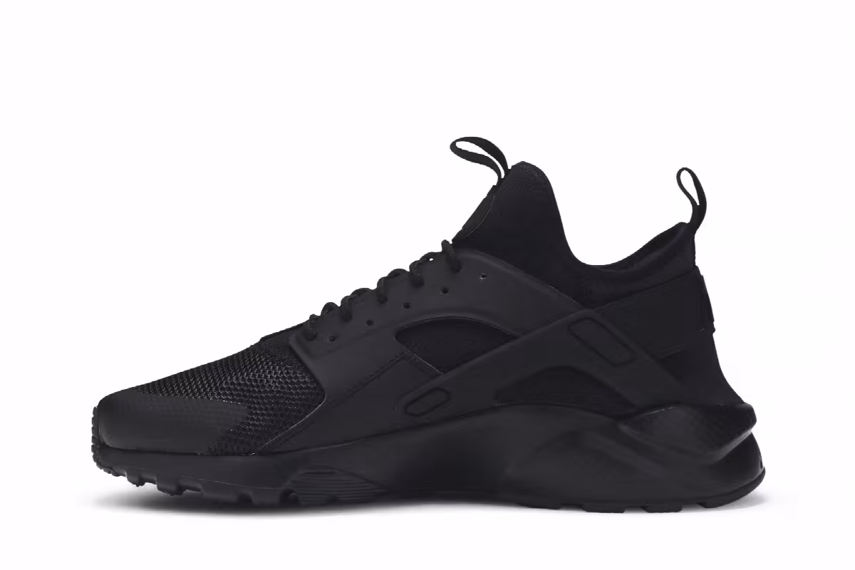 Nike Air Huarache Run Ultra Triple Black, view 4