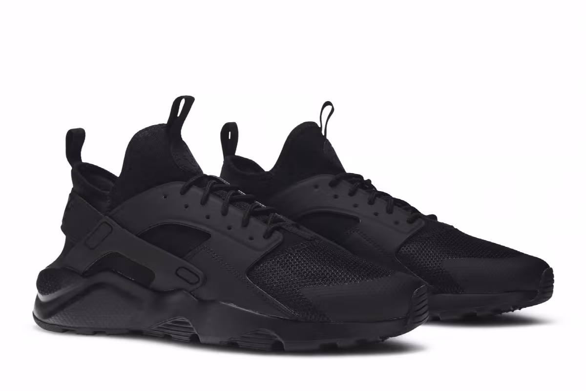Nike Air Huarache Run Ultra Triple Black, view 9
