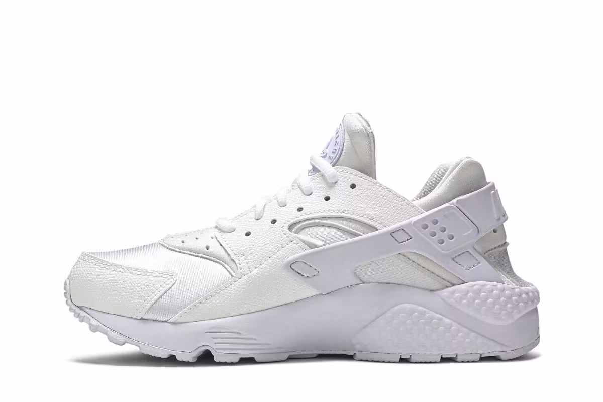 Nike Women's Air Huarache Run Triple White, view 4
