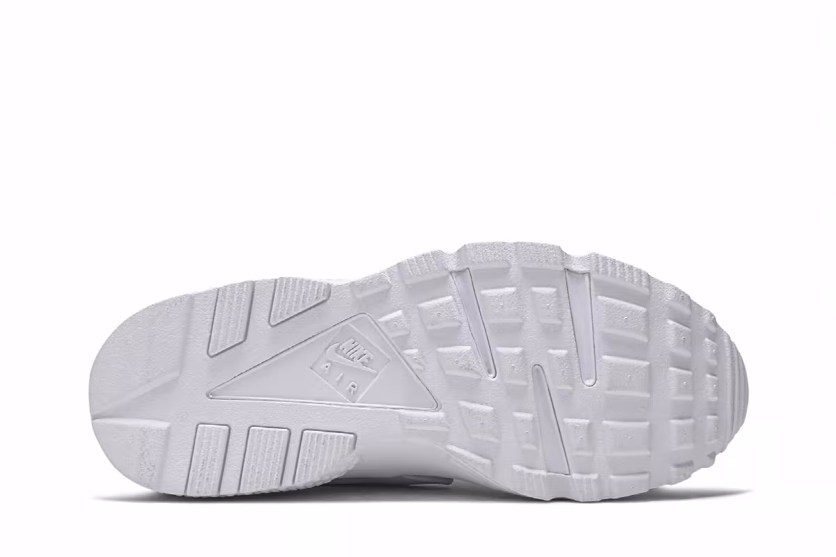 Nike Women's Air Huarache Run Triple White, view 5