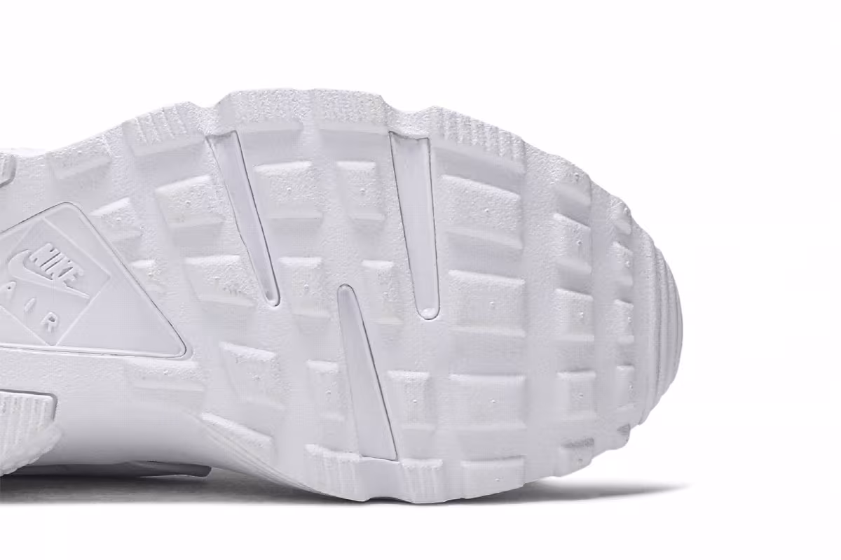 Nike Women's Air Huarache Run Triple White, view 6