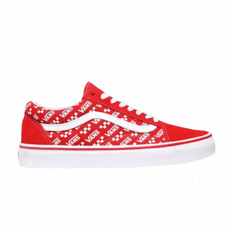 Vans Old Skool 'Logo Repeat - Racing Red'