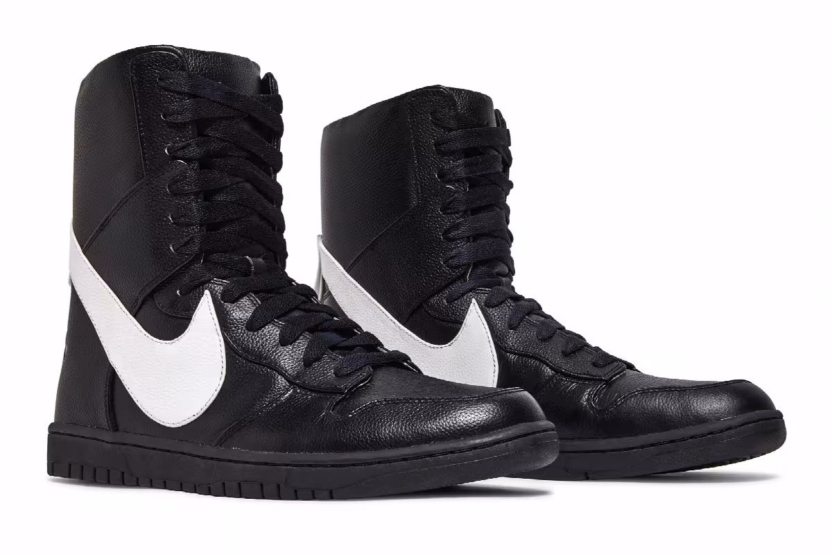 Dunk Lux High x Nike Riccardo Tisci Black White, view 9