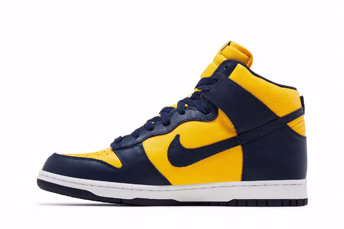 Nike Dunk High QS Michigan 2016, view 4