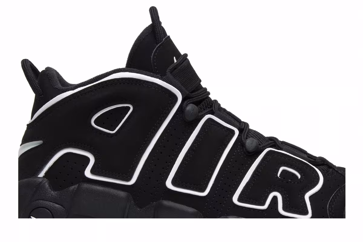 Nike Air More Uptempo Black White 2016, view 3