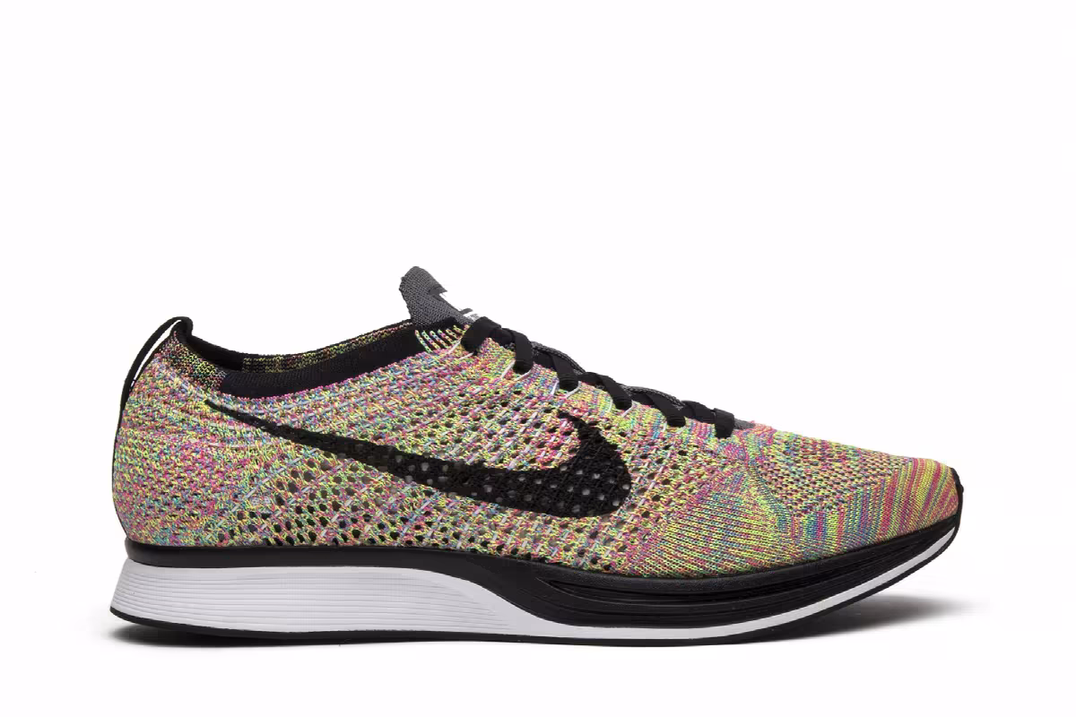 Nike Flyknit Racer Multicolor Grey Tongue 2016, view 2