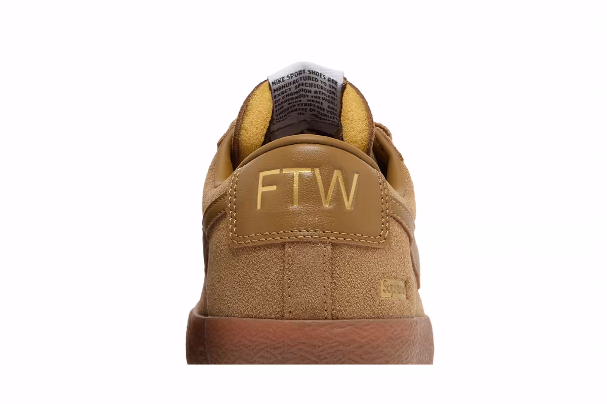 Supreme x Nike SB Blazer Low GT Golden Beige, view 8