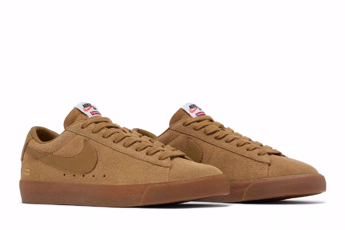 Supreme x Nike SB Blazer Low GT Golden Beige, view 9