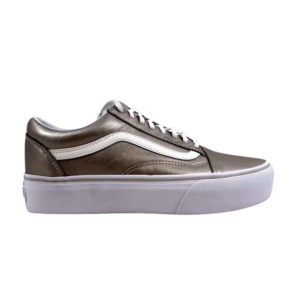 Vans Old Skool Platform Gray Gold