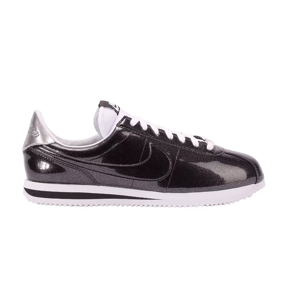Nike Cortez Basic Premium QS Black Metallic Silver